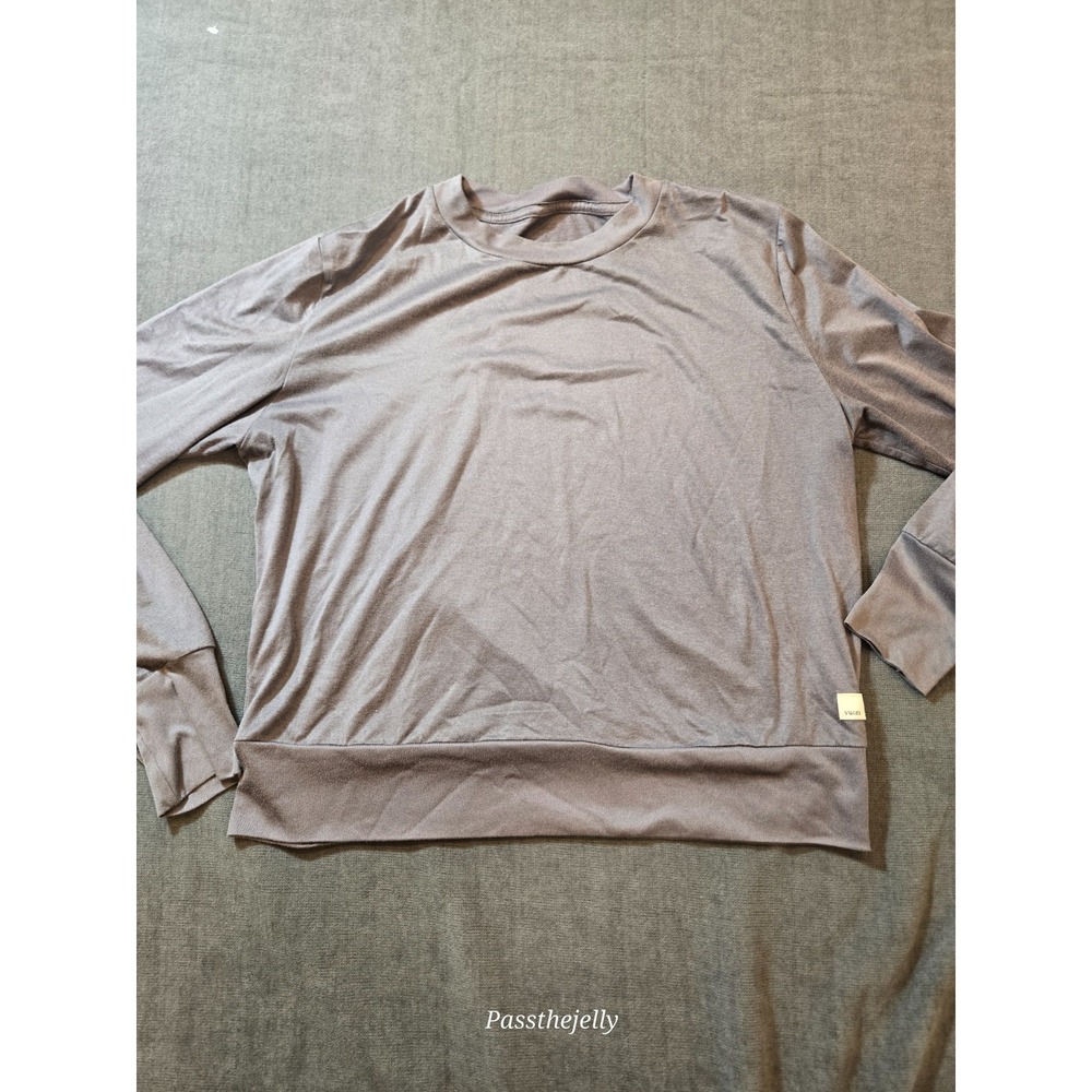 Vuori Daydream Crew Long Sleeve Crew Neck Pullover Womens Small Purple Yoga Gym